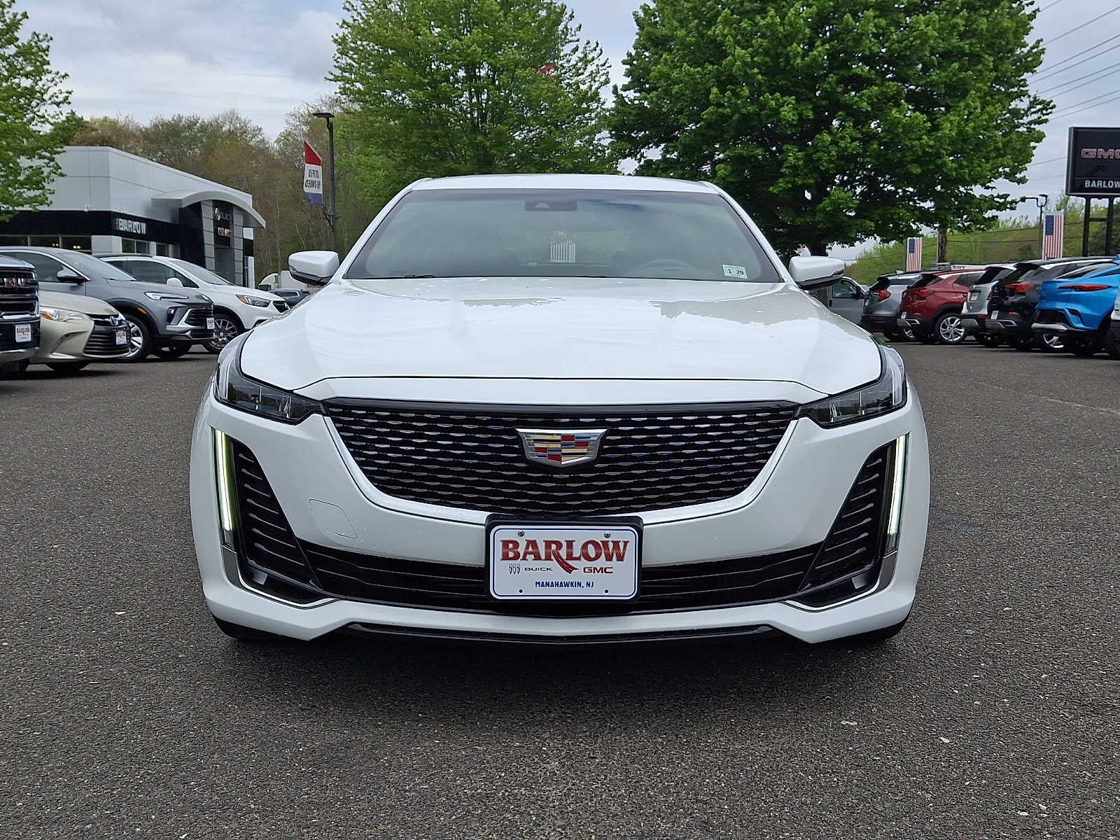 2024 Cadillac CT5 Luxury in Summit White — front three-quarter view
