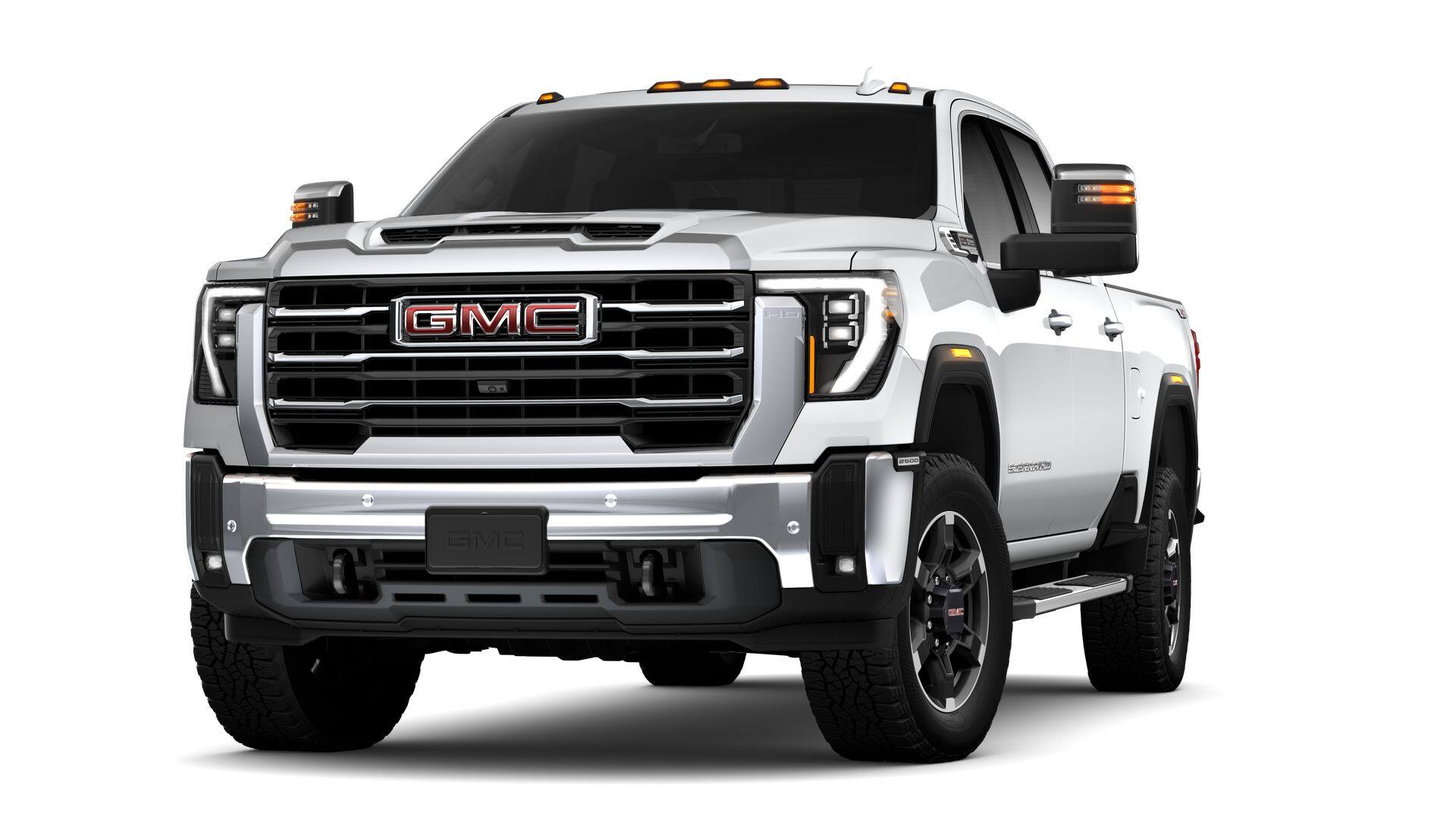 2026 GMC Sierra 2500 HD SLT in Summit White — front three-quarter view