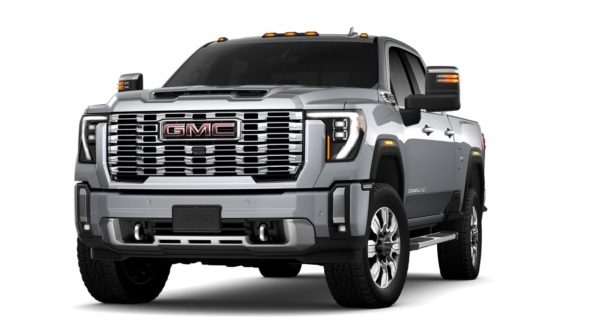 2026 GMC Sierra 2500 HD Denali in Sterling Metallic — front three-quarter view