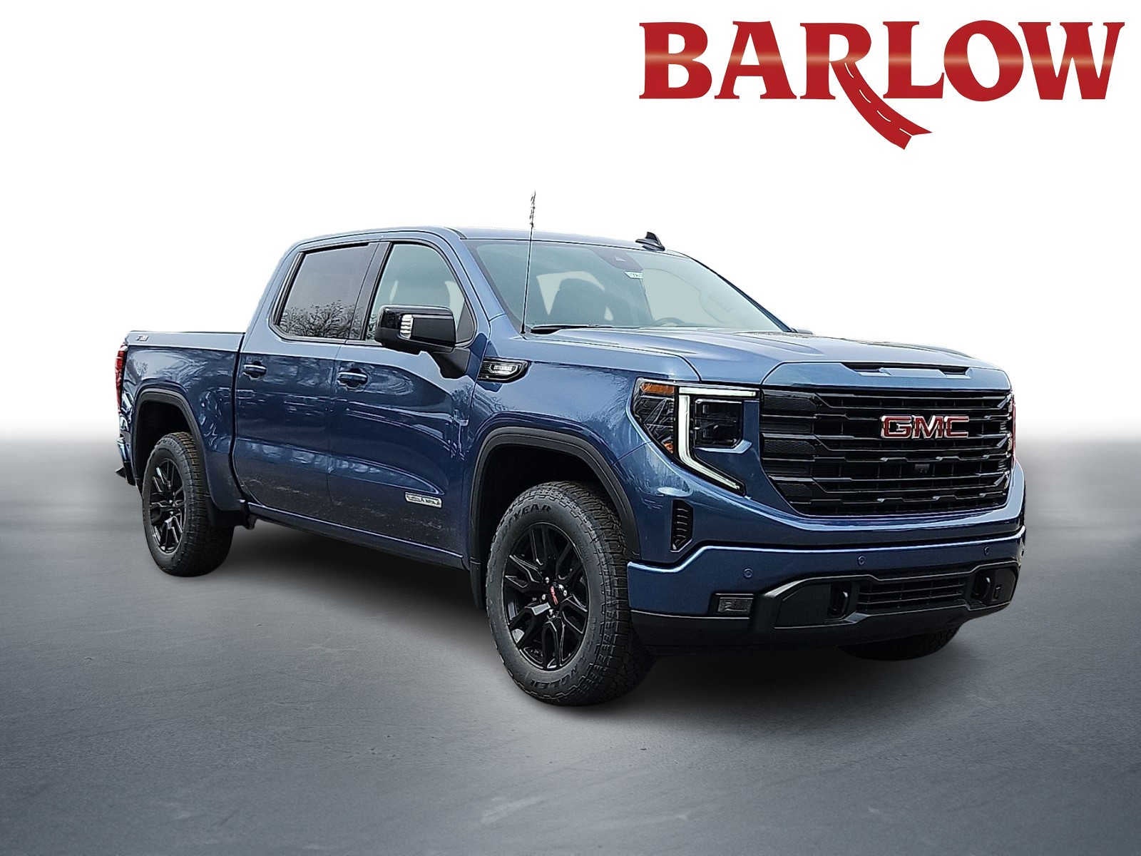 2026 GMC Sierra 1500 Elevation in Downpour Metallic — front three-quarter view