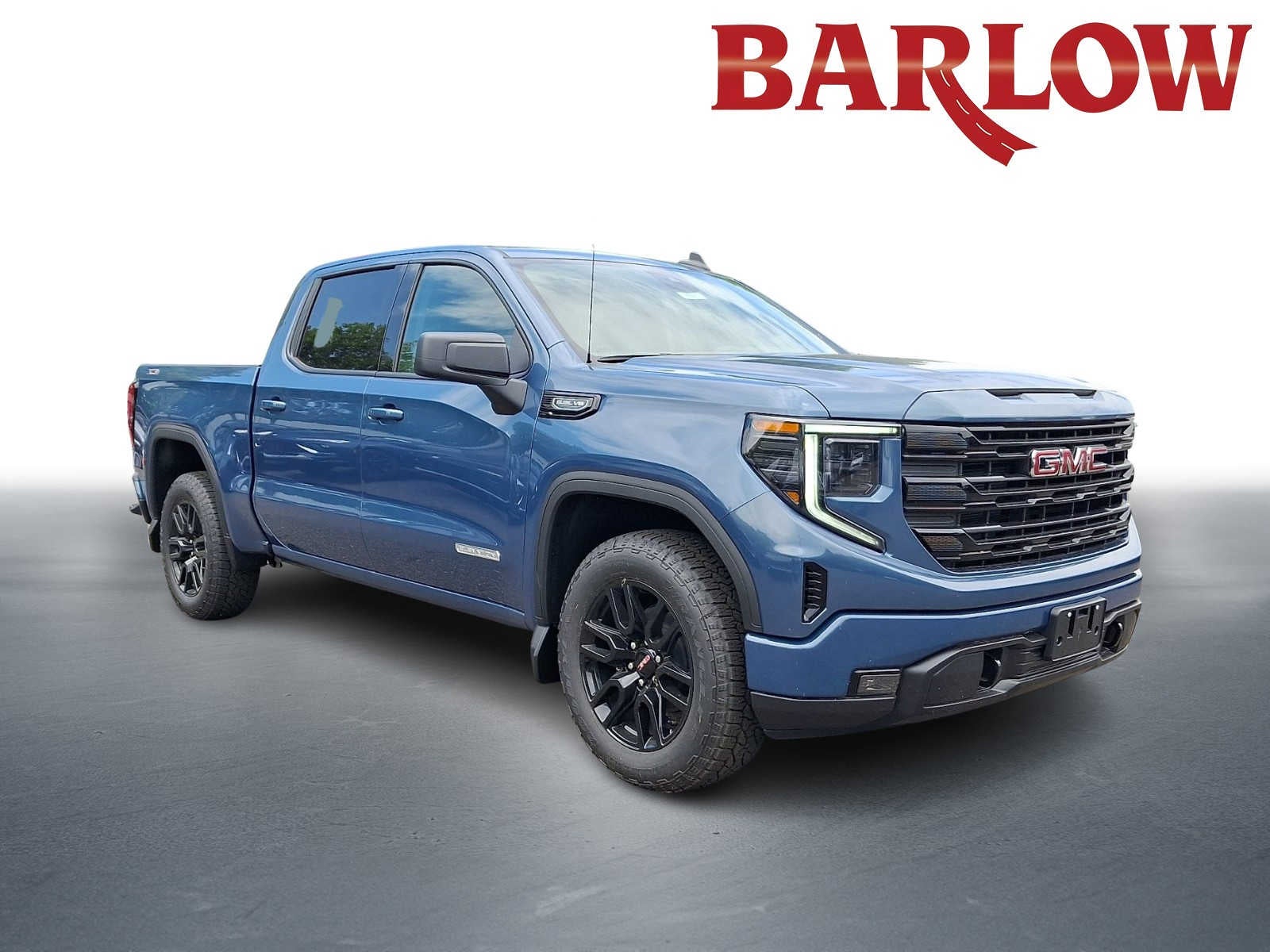 2026 GMC Sierra 1500 Elevation in Downpour Metallic — front three-quarter view