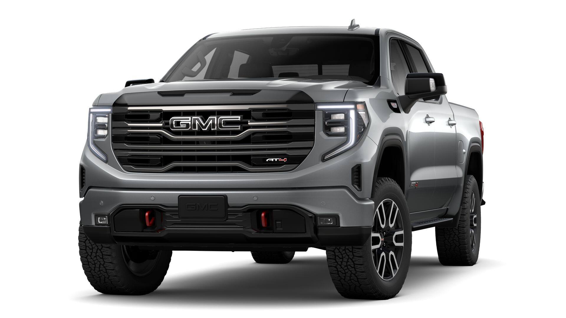 2026 GMC Sierra 1500 AT4 in Sterling Metallic — front three-quarter view
