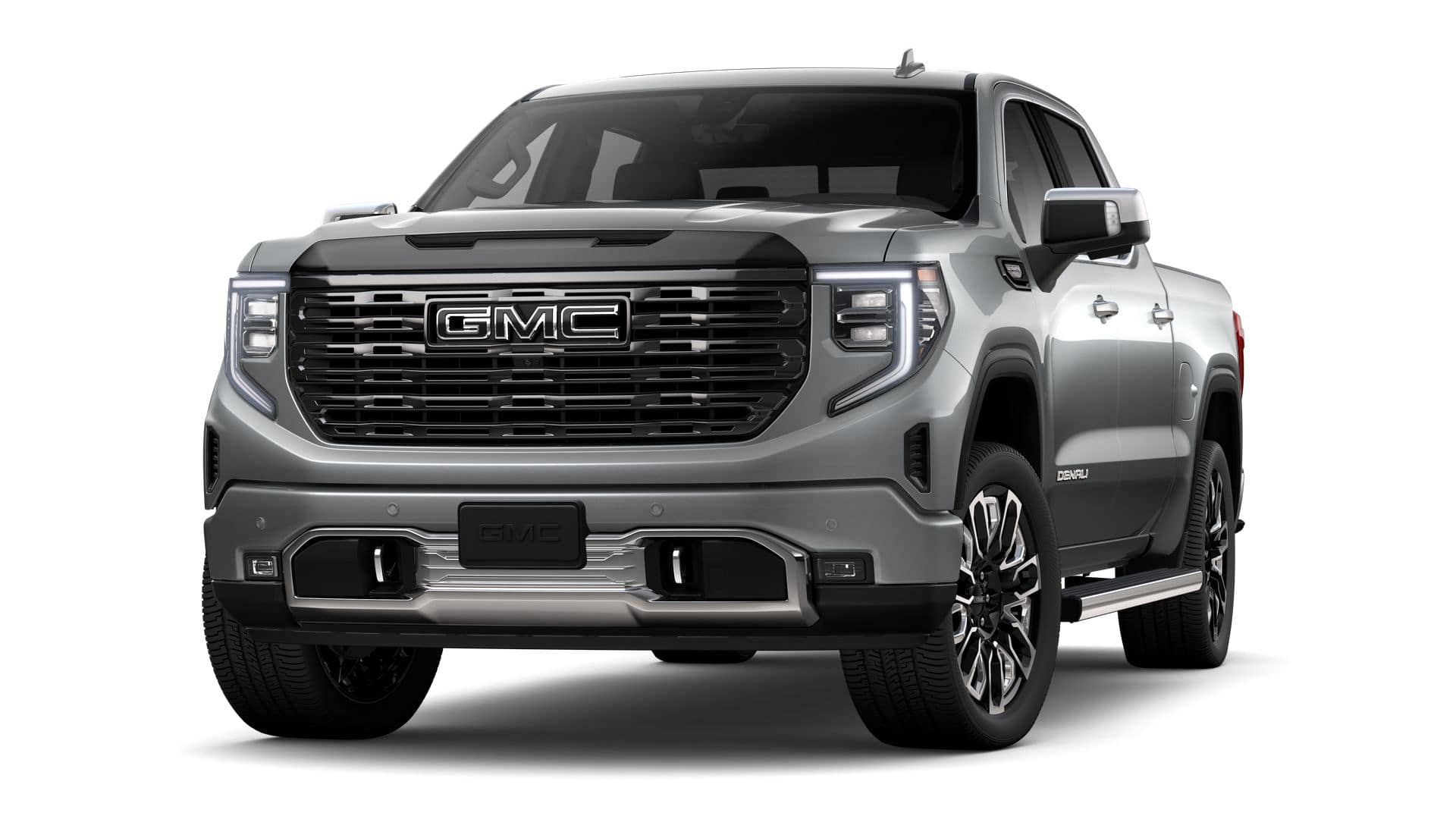 2026 GMC Sierra 1500 Denali Ultimate in Sterling Metallic — front three-quarter view