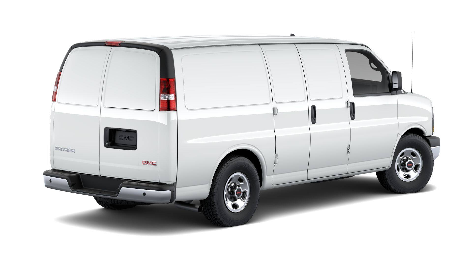 2026 GMC Savana Cargo — rear three-quarter view