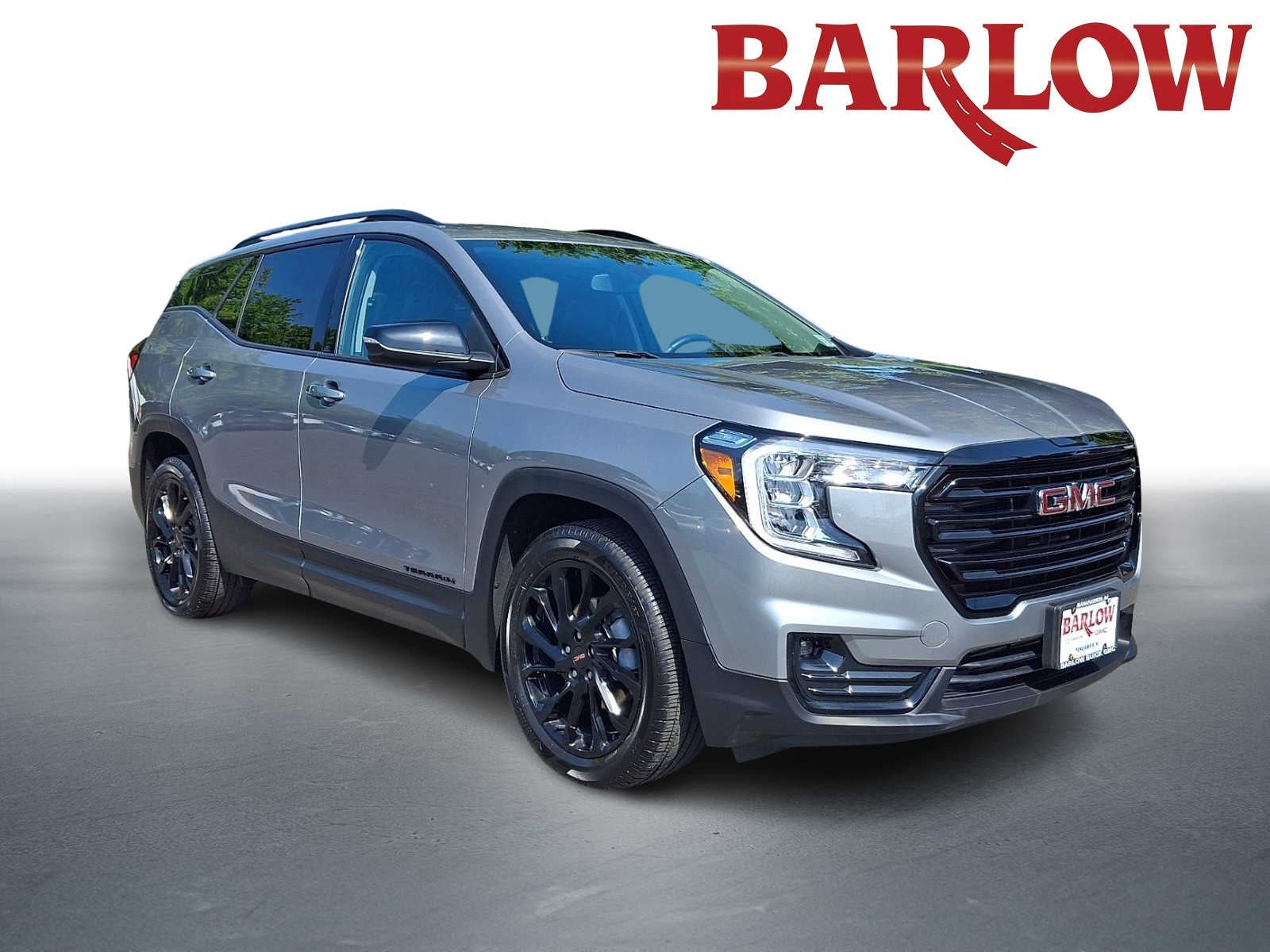 2023 GMC Terrain SLT in Sterling Metallic — front three-quarter view