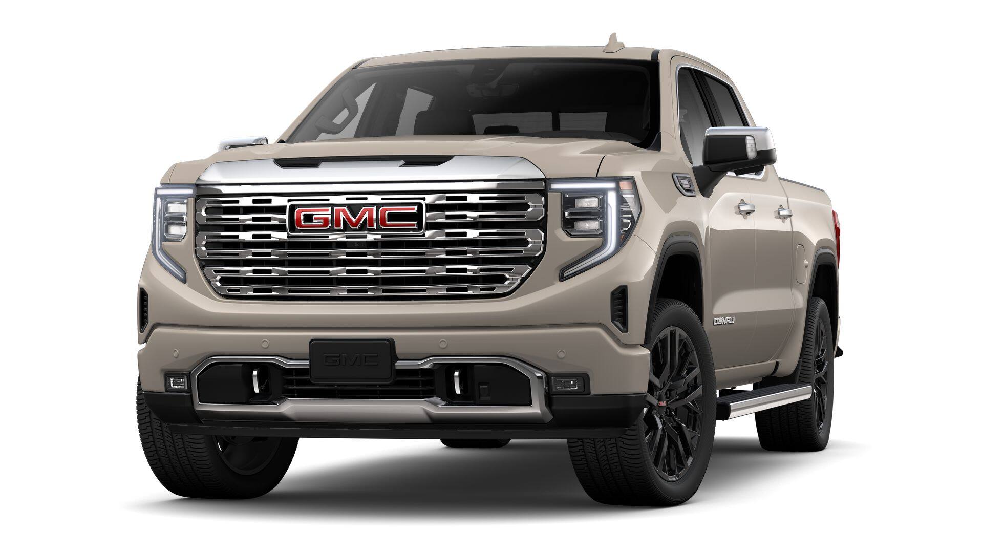 2026 GMC Sierra 1500 Denali in Coastal Dune — front three-quarter view