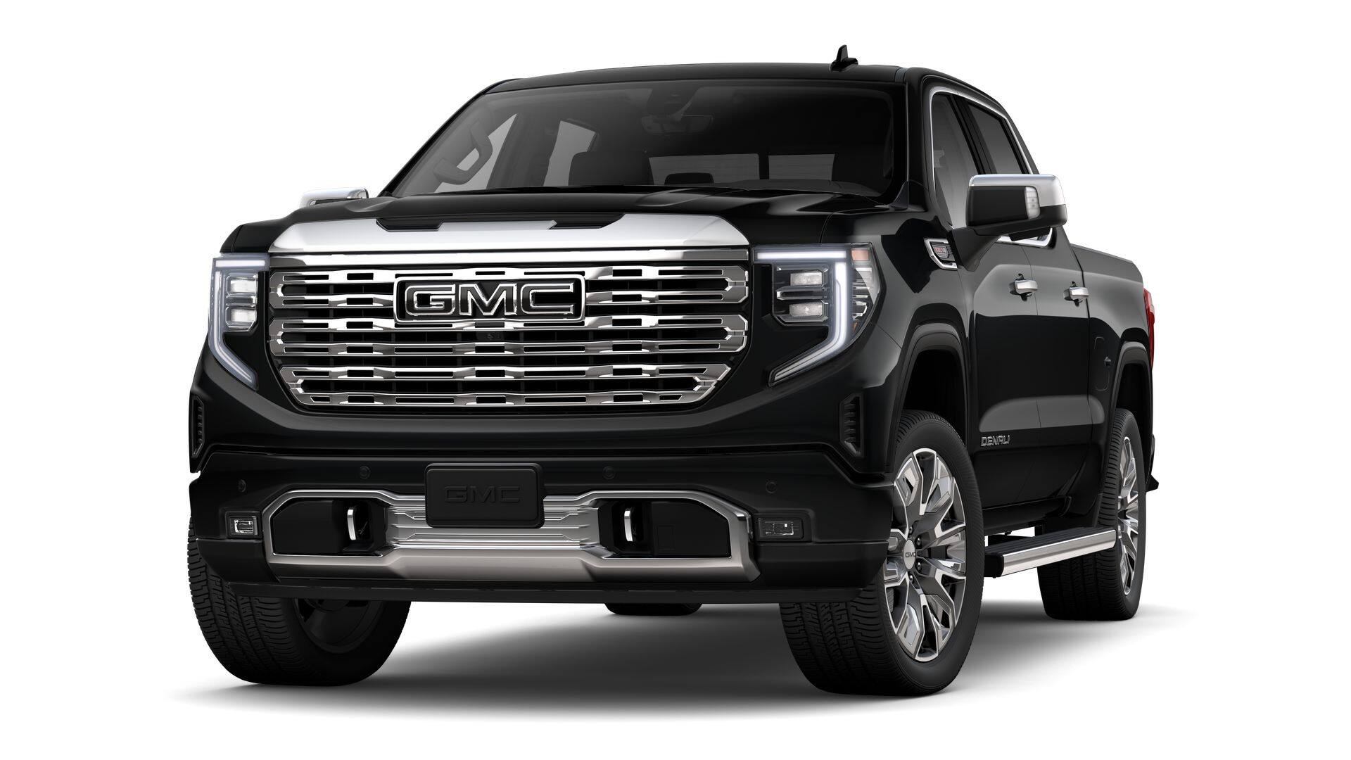 2026 GMC Sierra 1500 Denali in Onyx Black — front three-quarter view