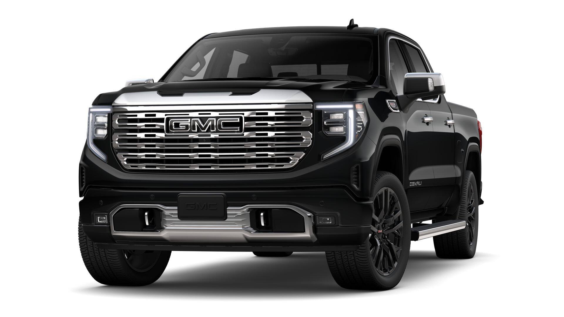 2026 GMC Sierra 1500 Denali in Onyx Black — front three-quarter view