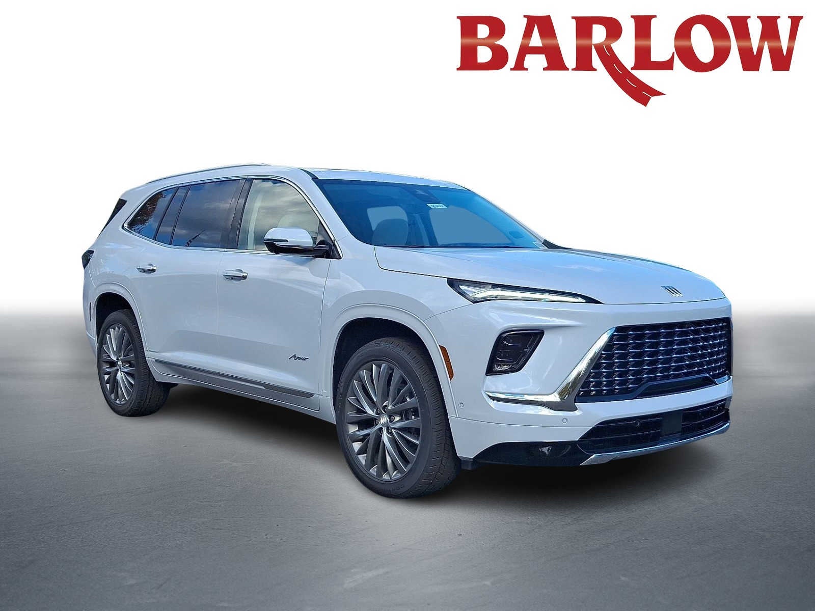 2026 Buick Enclave Avenir in Iridescent White Tricoat — front three-quarter view